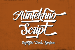 Auntekhno Script: A Bold Handwritten Typeface for Modern Brands