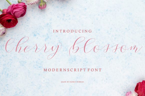 Cherry Blossom Script: A Sweet Calligraphy Typeface for Luxury Designs