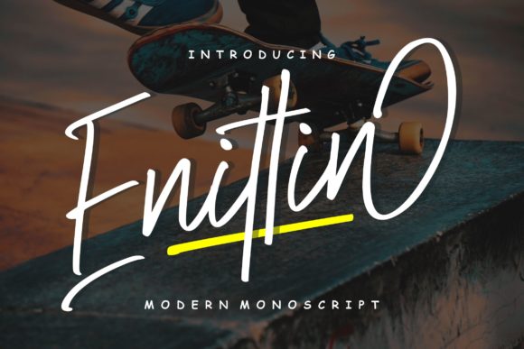 Enittin | Modern Mono Script: A Handwritten Font for Elegant Projects