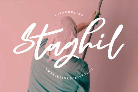 Staghil Script: A Masculine Calligraphy Font for Bold Design
