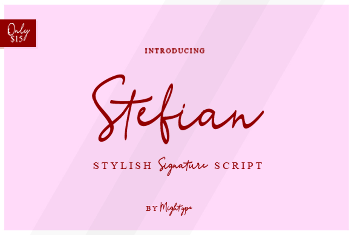 Stefian Script: A Bold Calligraphy Font for Modern Designers