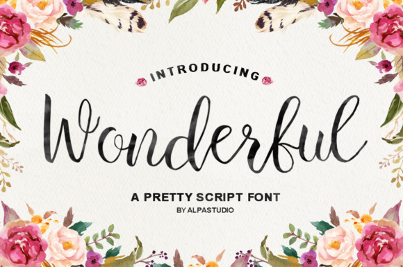 Wonderful Script: A Hand-Brushed Font for Whimsical & Rustic Charm